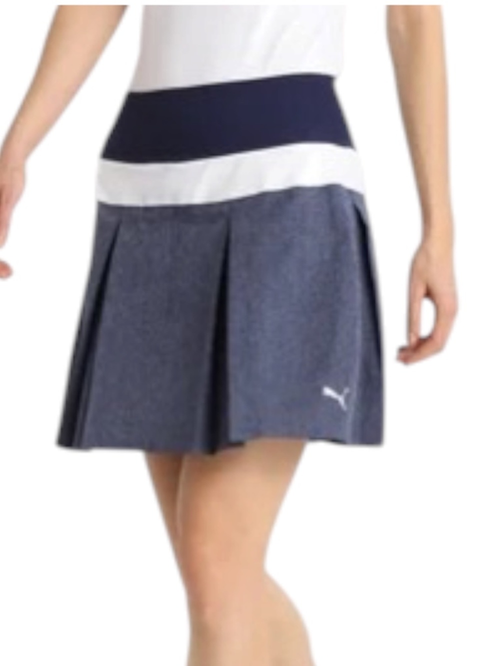 Puma PWRShape Pleated Golf Skort - Blue & White Size XS